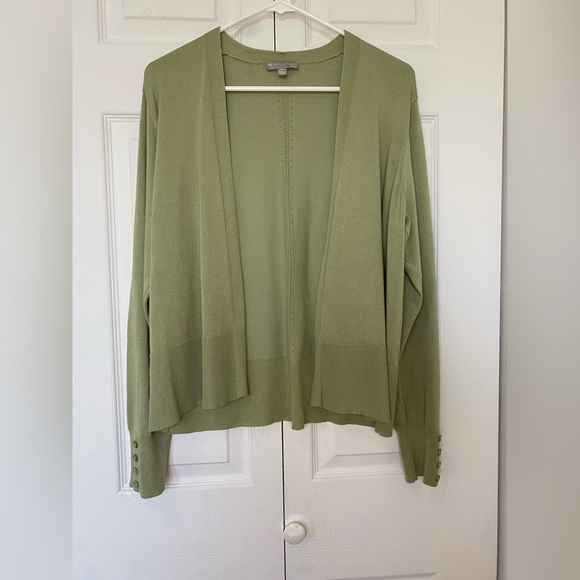 Evolution by Cyprus Mint-Vanilla Green Cardigan - Picture 1 of 7